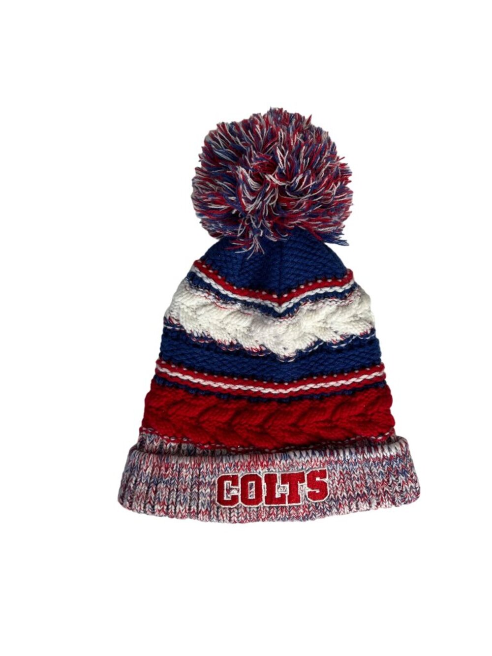 Sport Tek Indianapolis Colts Tobaggan Hat Fanwear Blue‎ Red